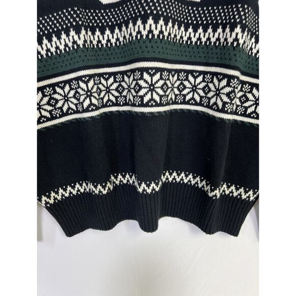 Men’s Fair Isle Nordic Cotton Pullover Sweater Holiday Bears Docker’s Sz XL - Picture 4 of 12